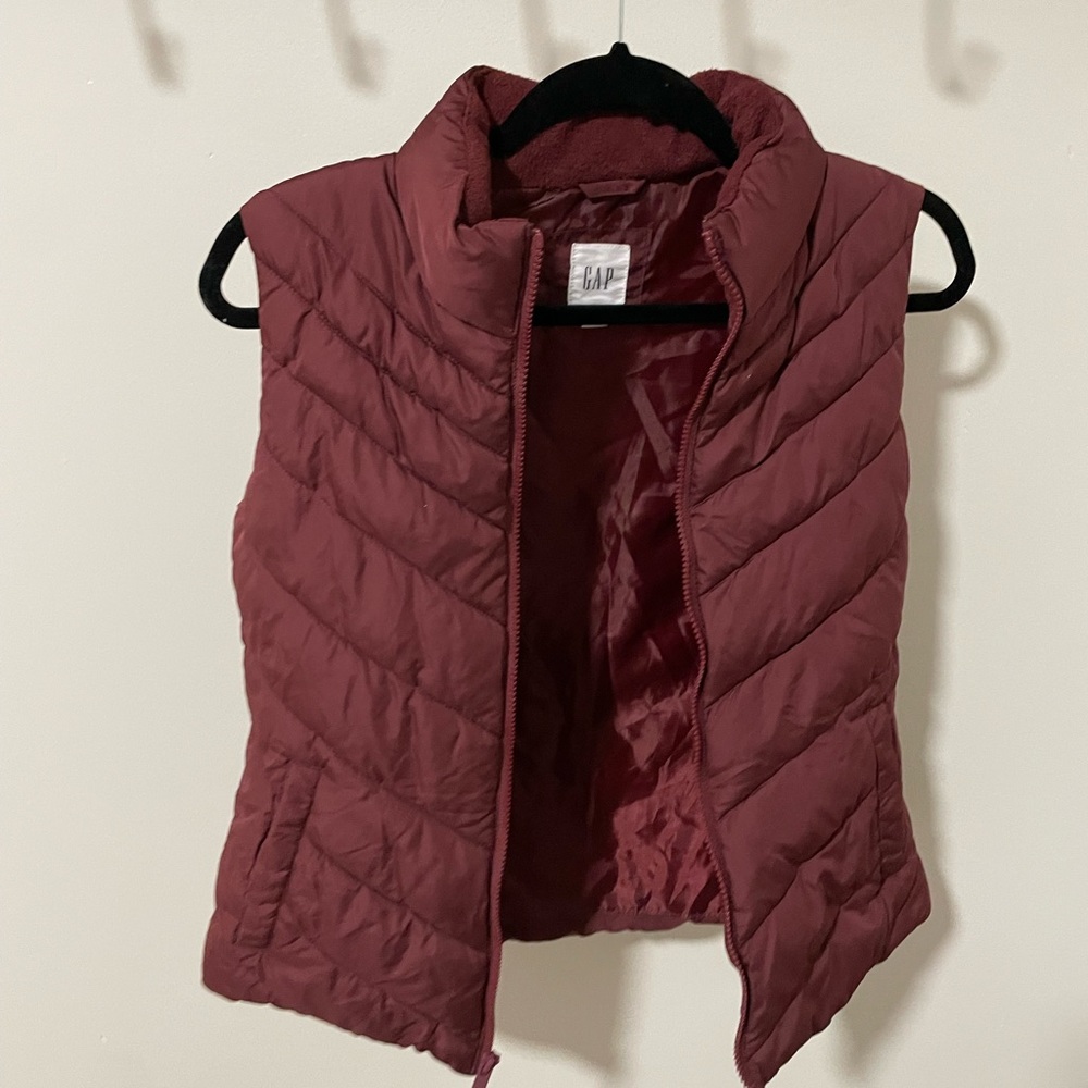 Gap vest. Size xs. Color: cranberry red